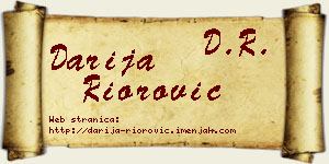 Darija Riorović vizit kartica